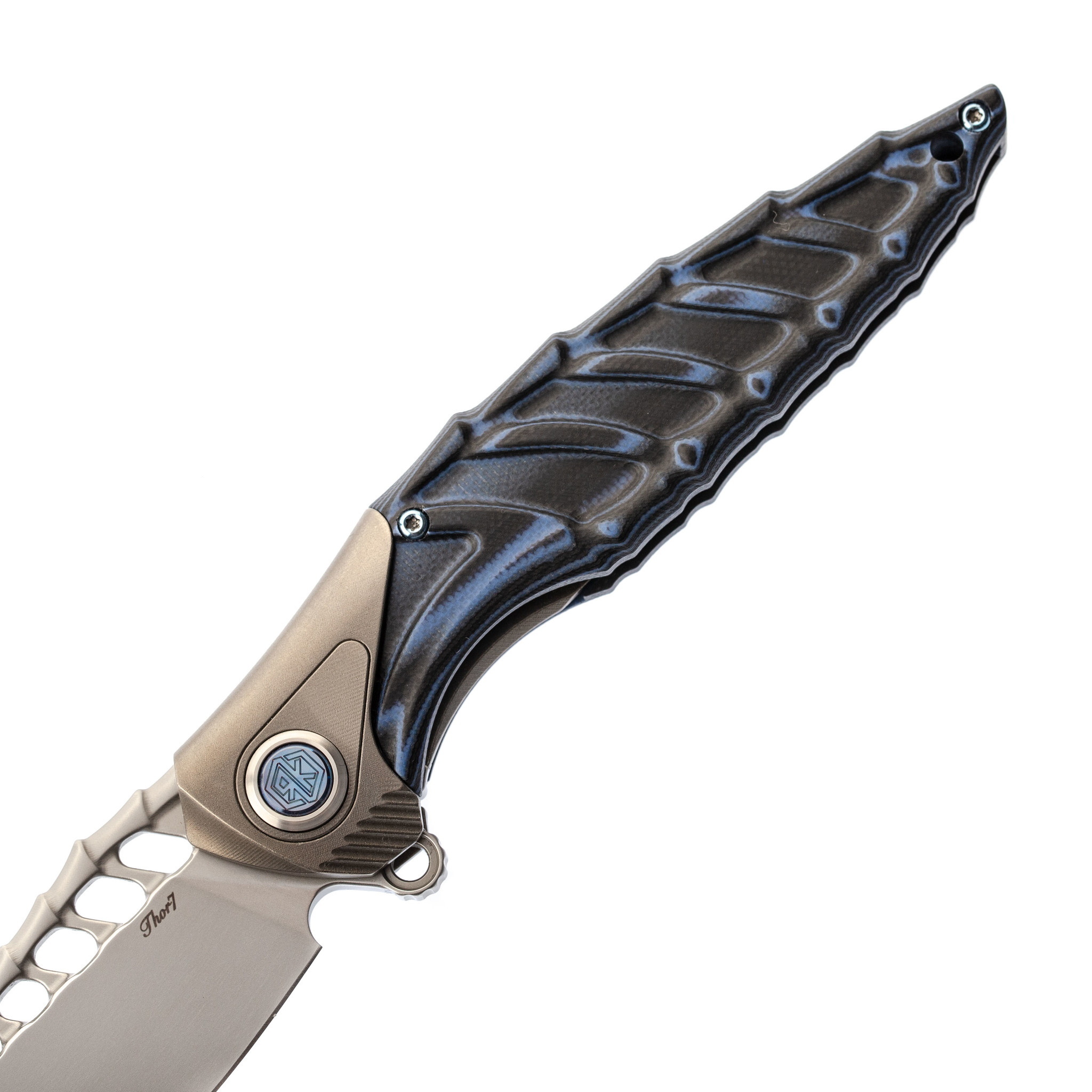 Нож складной Thor 7 Rikeknife, сталь 154CM, Blue Titanium/G10 - фото 3