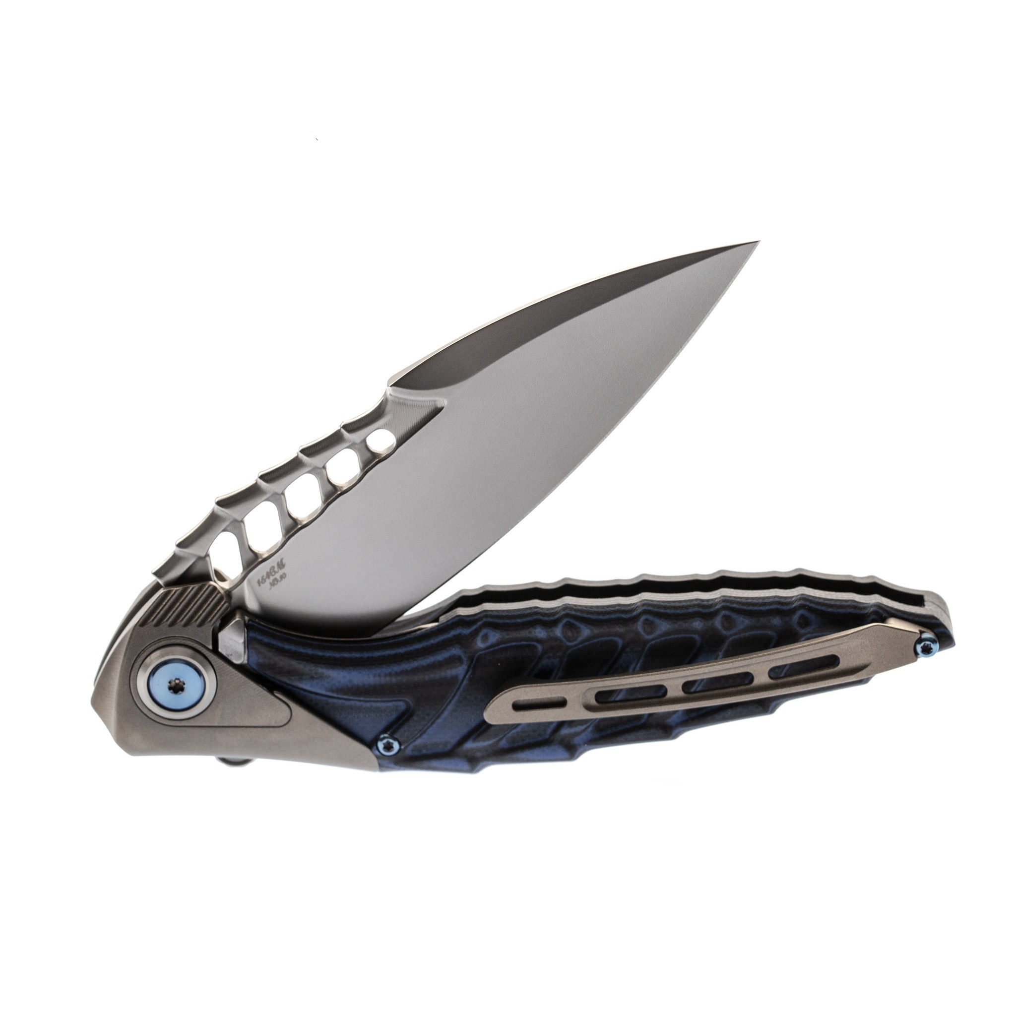 Нож складной Thor 7 Rikeknife, сталь 154CM, Blue Titanium/G10 - фото 9