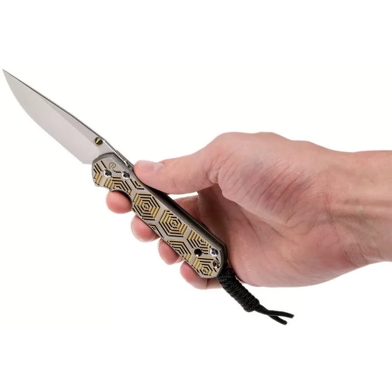 Складной нож Chris Reeve Large Sebenza 21 Gold, сталь S35VN, рукоять титановый сплав от Ножиков