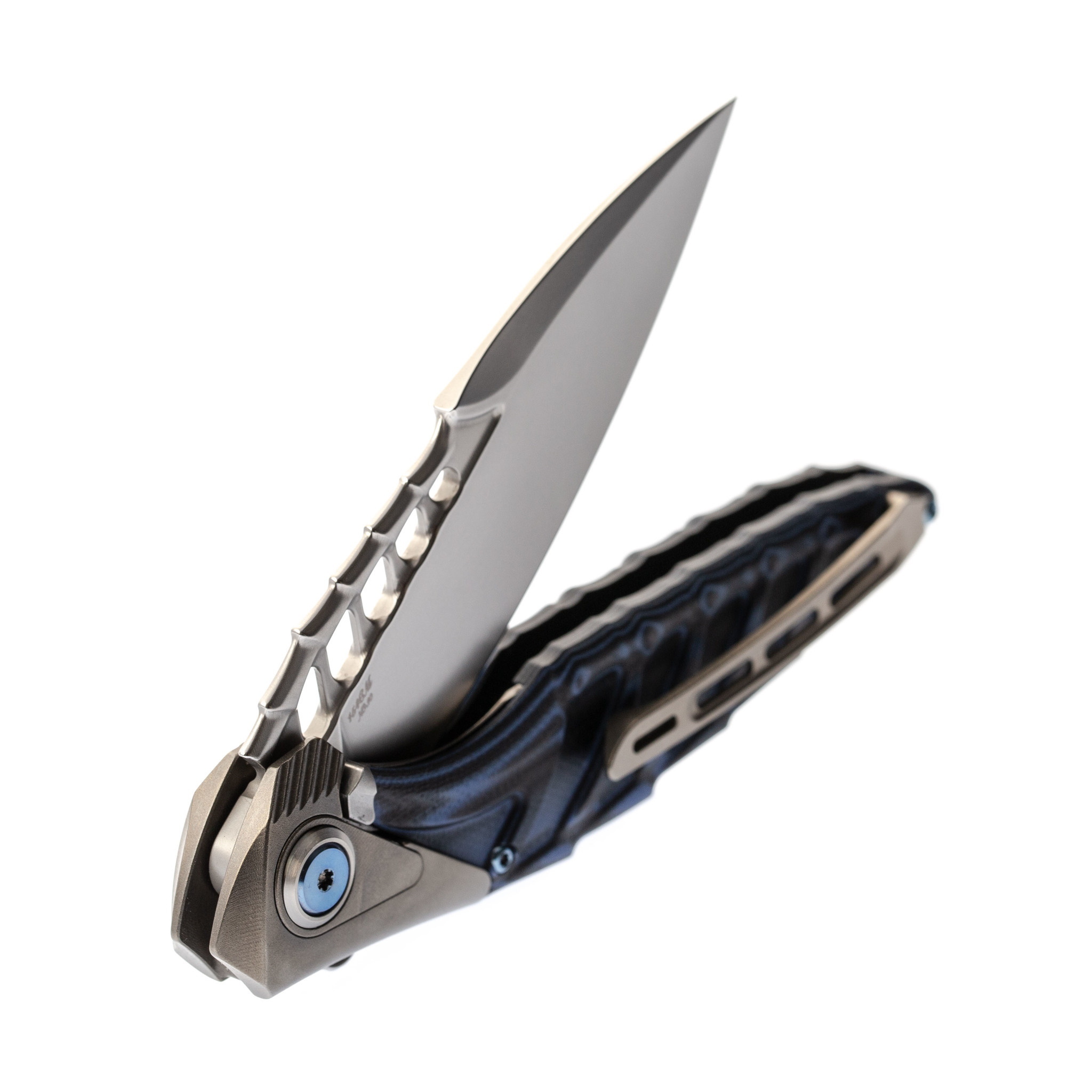 Нож складной Thor 7 Rikeknife, сталь 154CM, Blue Titanium/G10 - фото 10