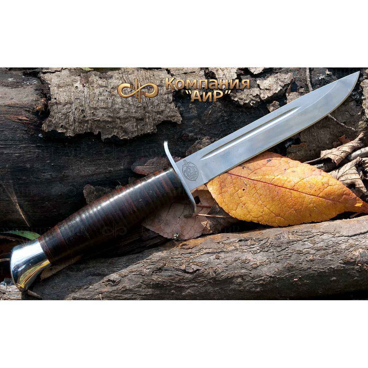 Нож АиР Финка-2, сталь ЭП-766, рукоять кожа - фото 3