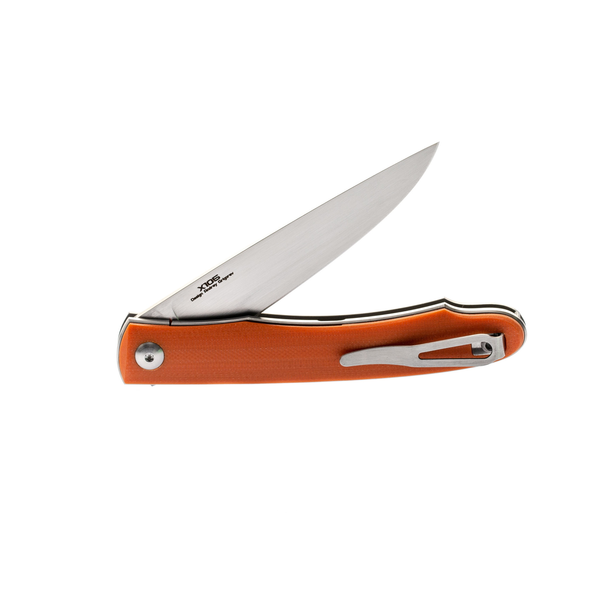 Складной нож Minimus, сталь X105 Satin, G10 Orange от Ножиков