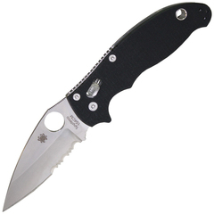 Фото Нож складной Manix 2 - Spyderco 101GPS2, сталь Crucible CPM® S30V™ Satin Combo, рукоять G10, чёрный
