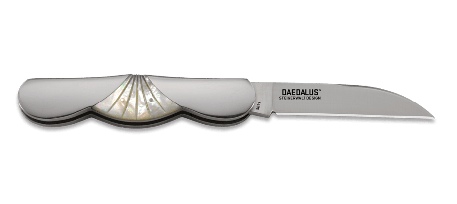 Нож складной CRKT Daedalus, сталь 8Cr13MoV, рукоять сталь с перламутром - фото 6
