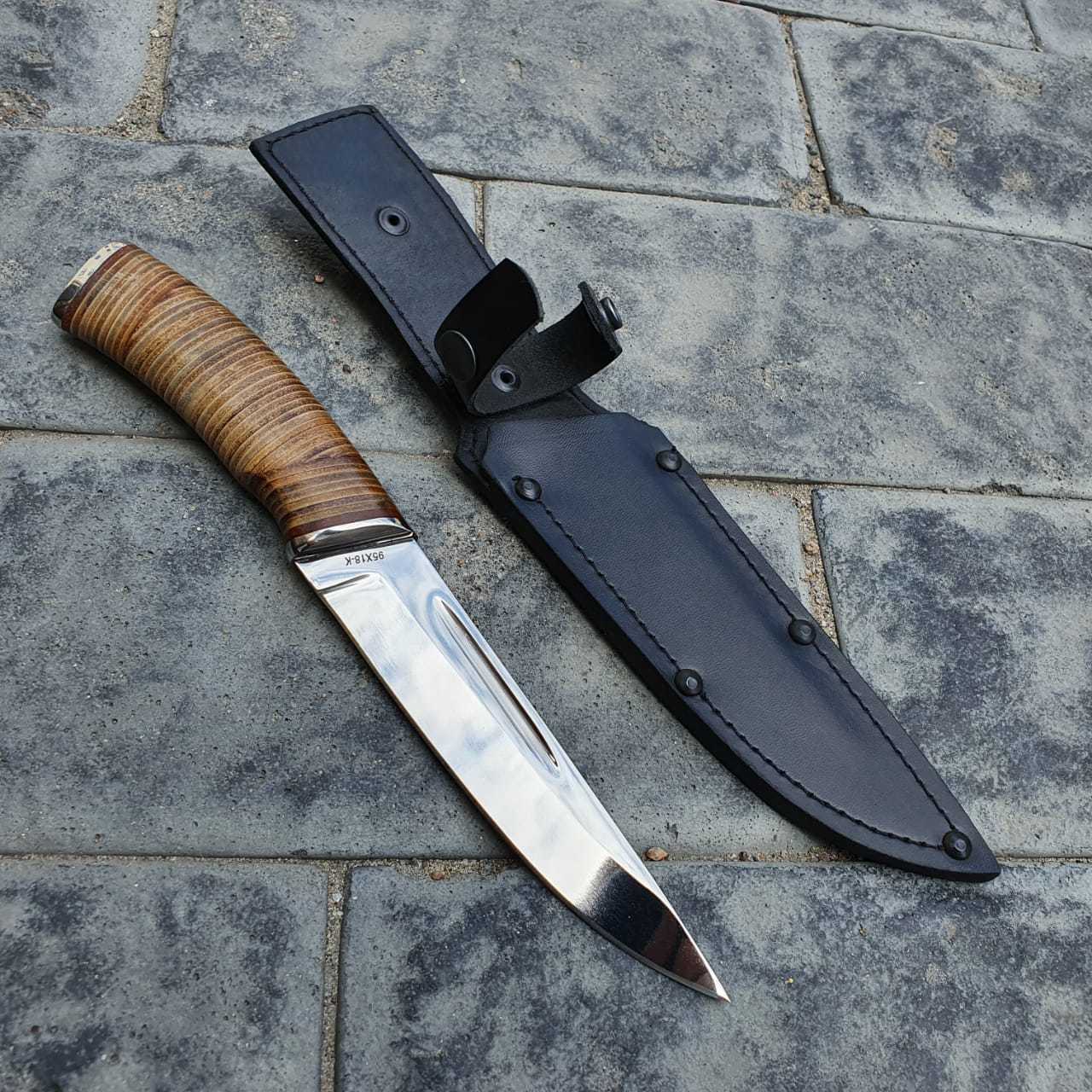 Нож Гарпун-2, сталь 95х18, кожа - фото 1