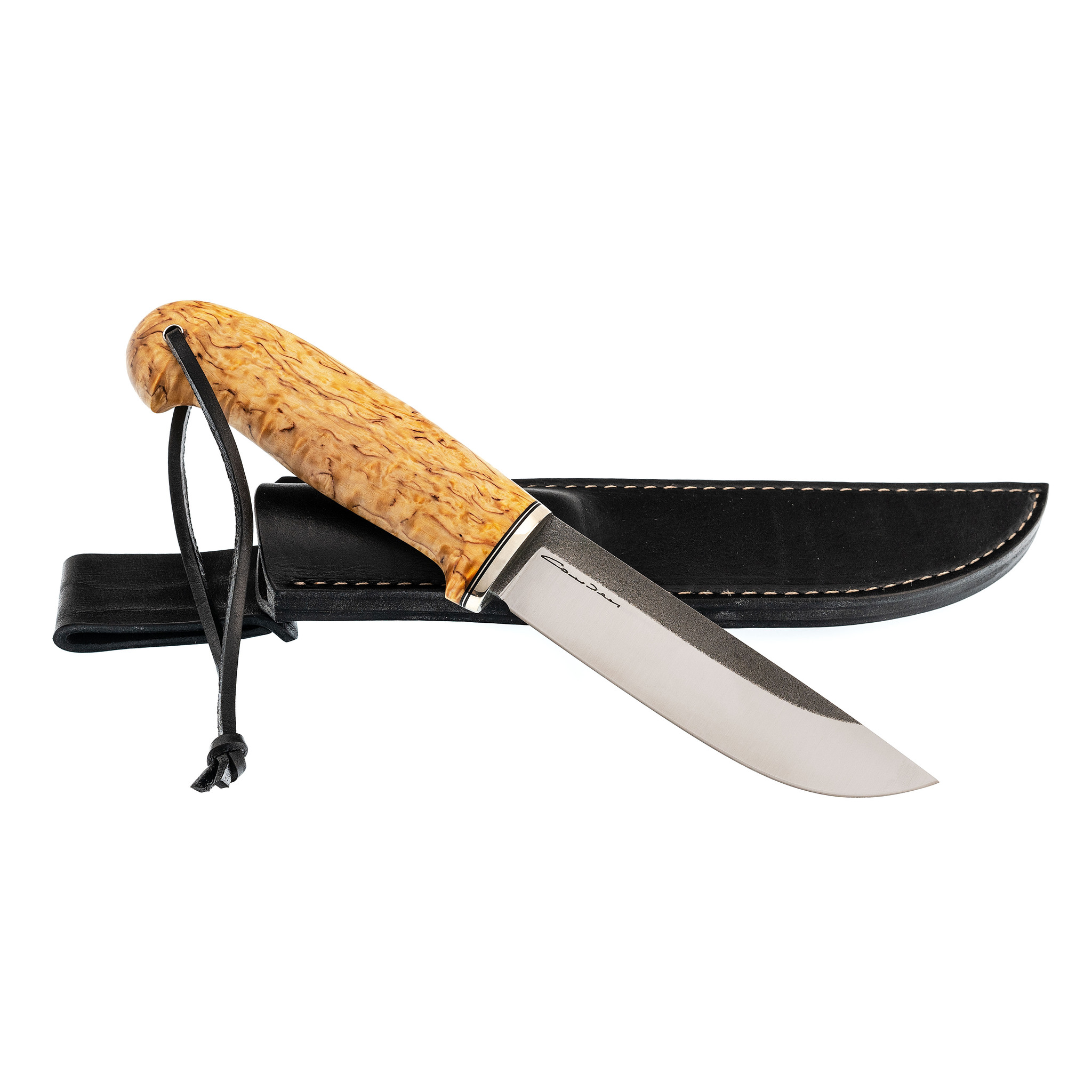 Туристический нож Лиман, сталь K-110, карельская береза - фото 3