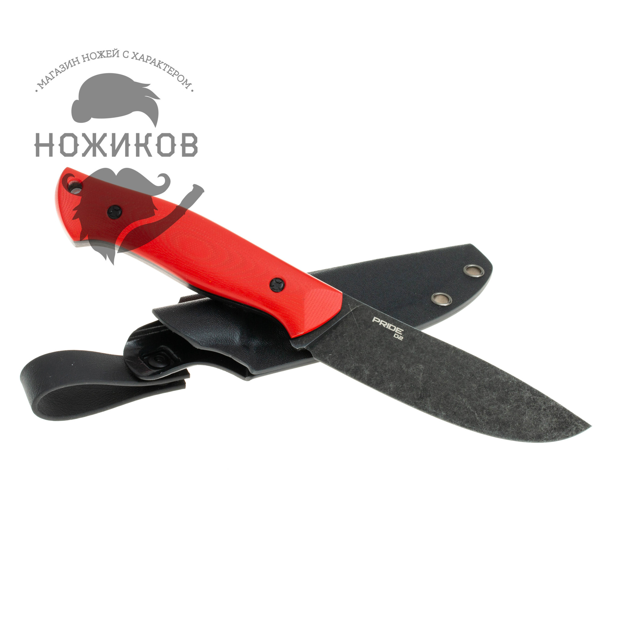 Нож Pride Red Black S/W, сталь D2, Limited Edition NOZHIKOV - фото 4