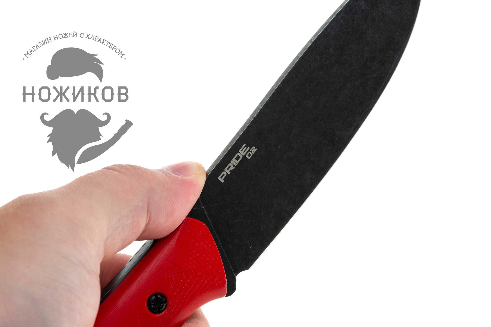 Нож Pride Red Black S/W, сталь D2, Limited Edition NOZHIKOV - фото 6