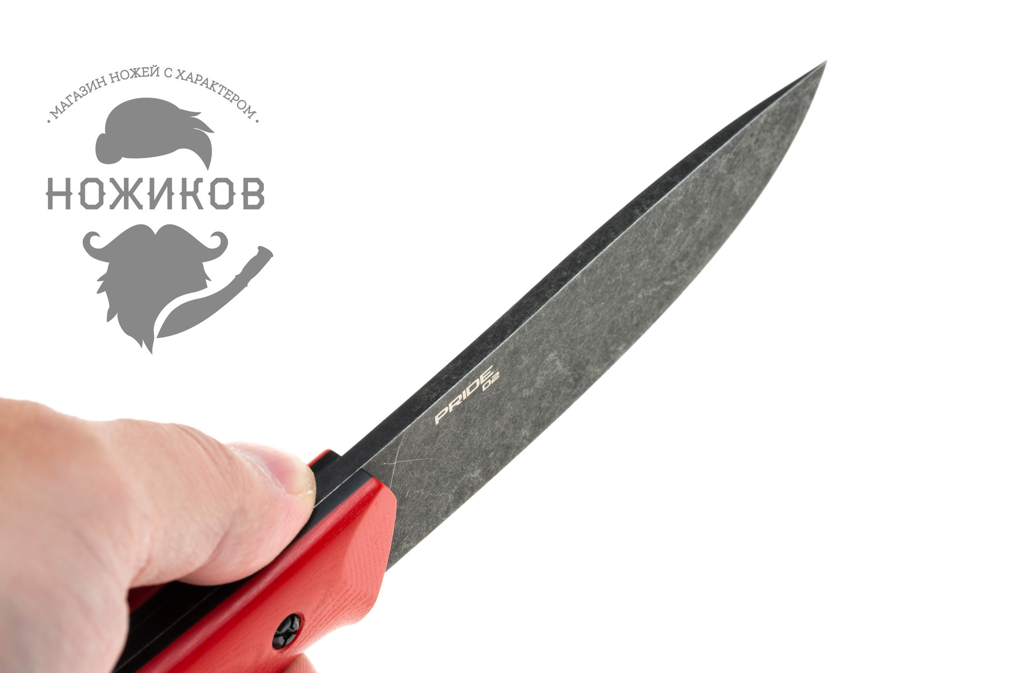 Нож Pride Red Black S/W, сталь D2, Limited Edition NOZHIKOV - фото 7