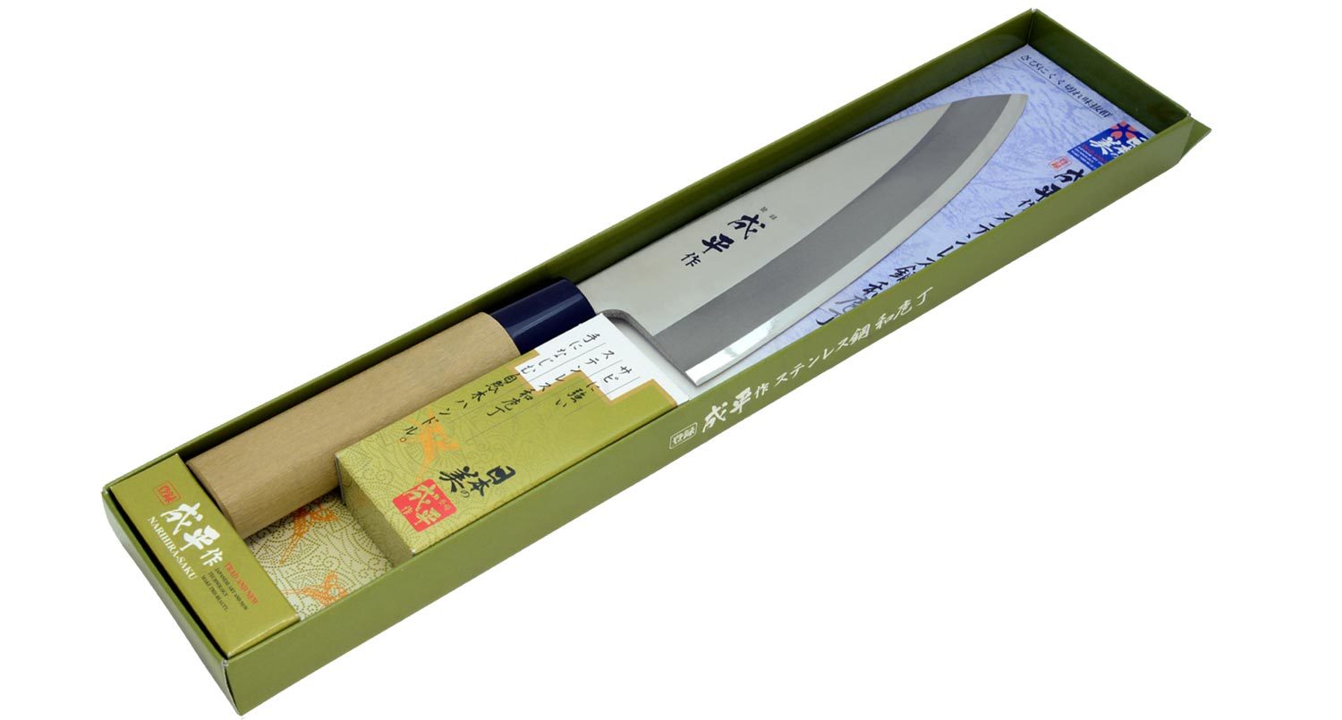 Нож Деба Narihira Tojiro, 180 мм, сталь AUS-8, рукоять дерево - фото 3
