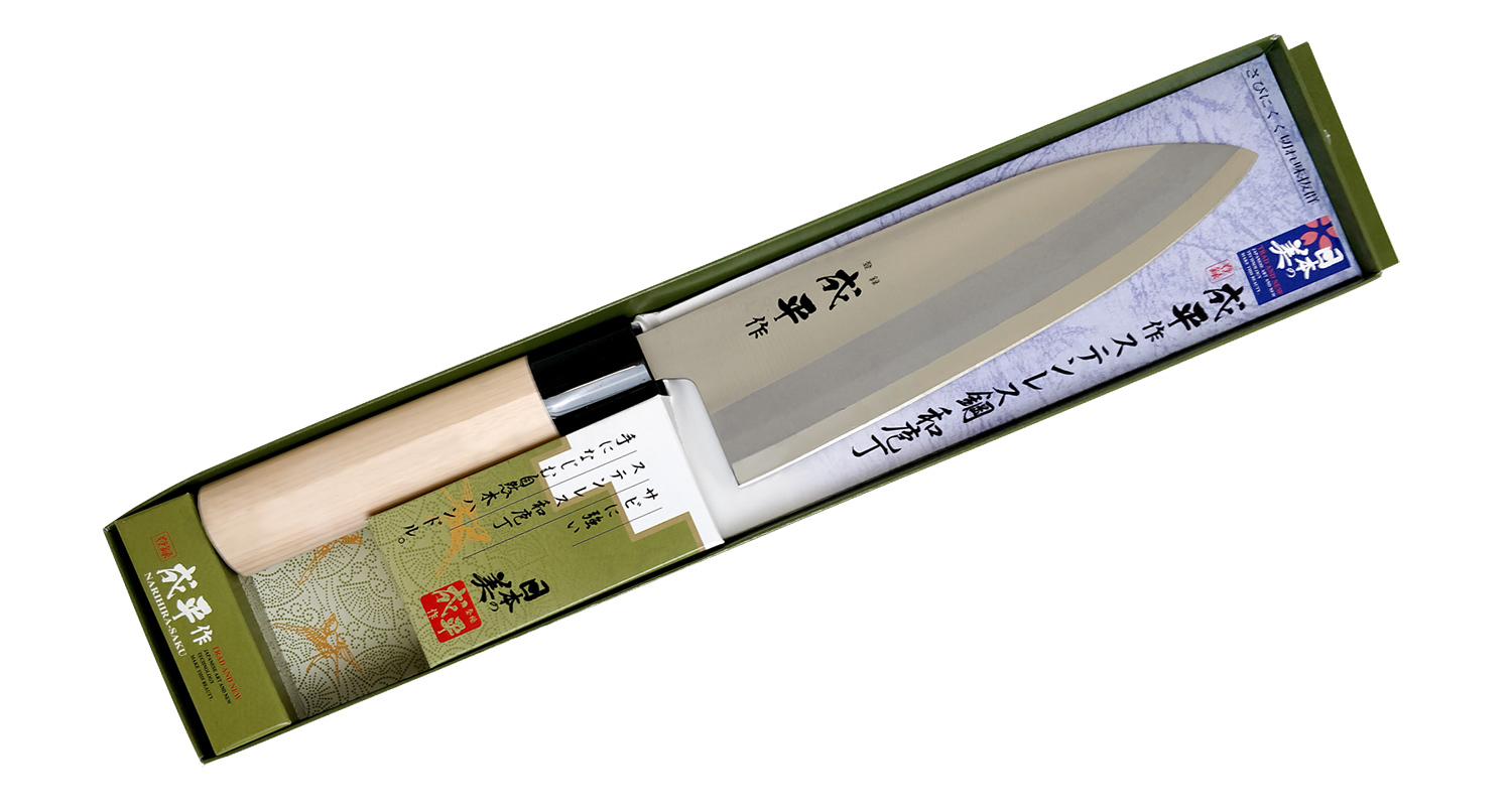 Нож Деба Narihira Tojiro, 180 мм, сталь AUS-8, рукоять дерево - фото 4