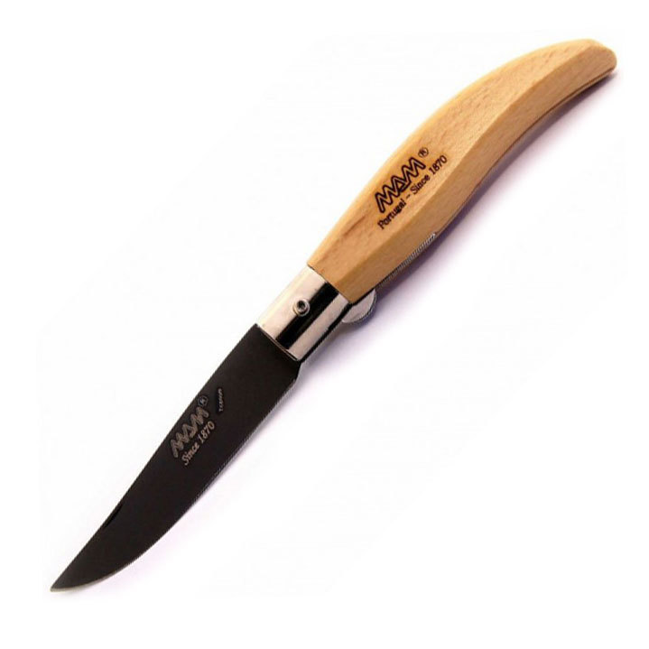 Нож складной MAM Iberica, сталь 420 Black Titanium, рукоять дерево бук от Ножиков