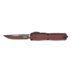 Фото Автоматический нож Microtech Ultratech ZBP Gen III S/E, сталь M390MK, рукоять алюминий, бордовый/cerakote