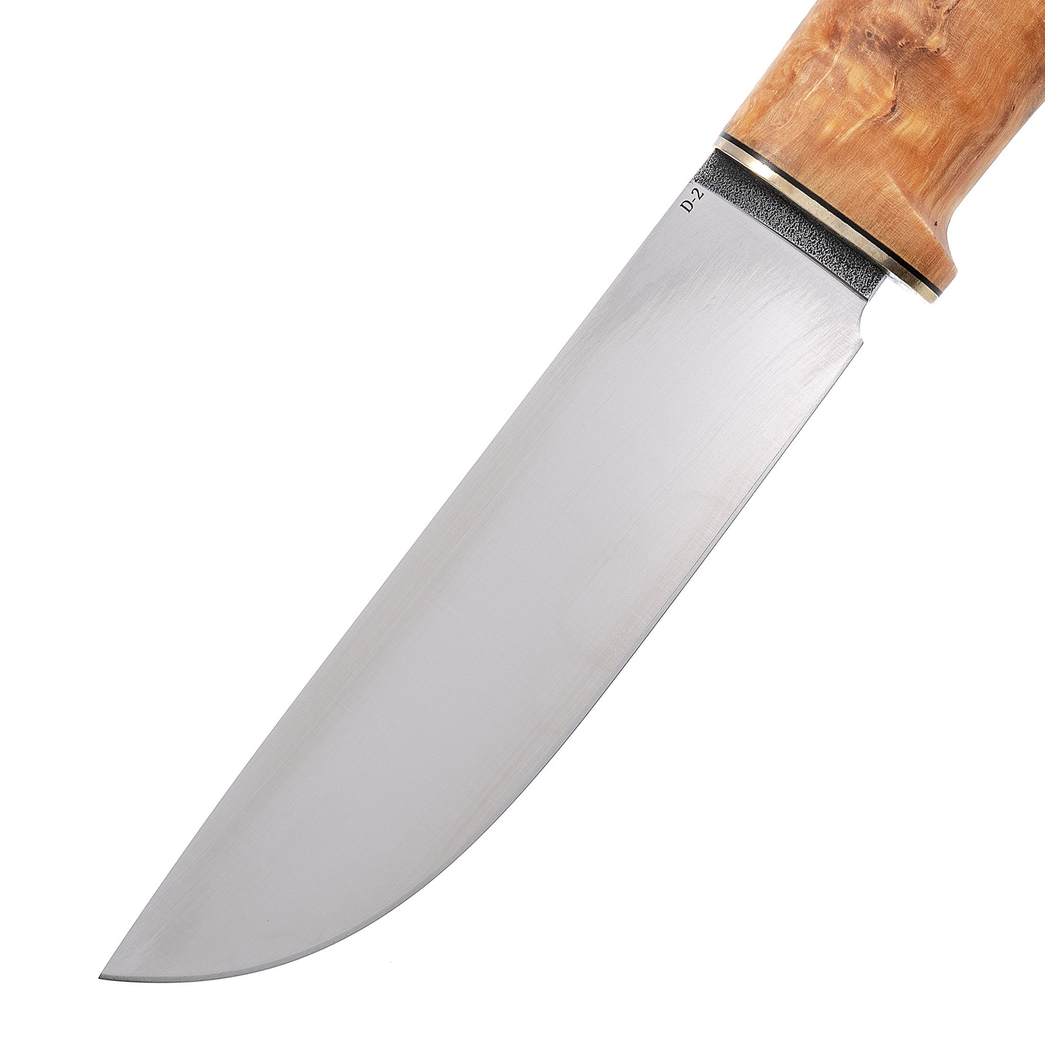 Нож Шмель, сталь D2 с насечкой, карельская береза - фото 2
