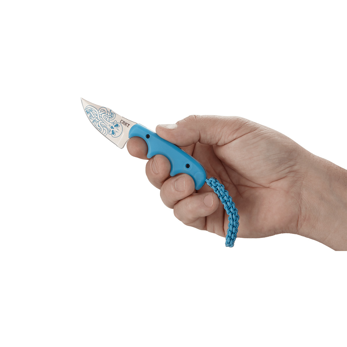 Шейный нож с фиксированным клинком CRKT Minimalist Bowie Cthulhu, сталь 8Cr13MoV, рукоять полипропилен - фото 3