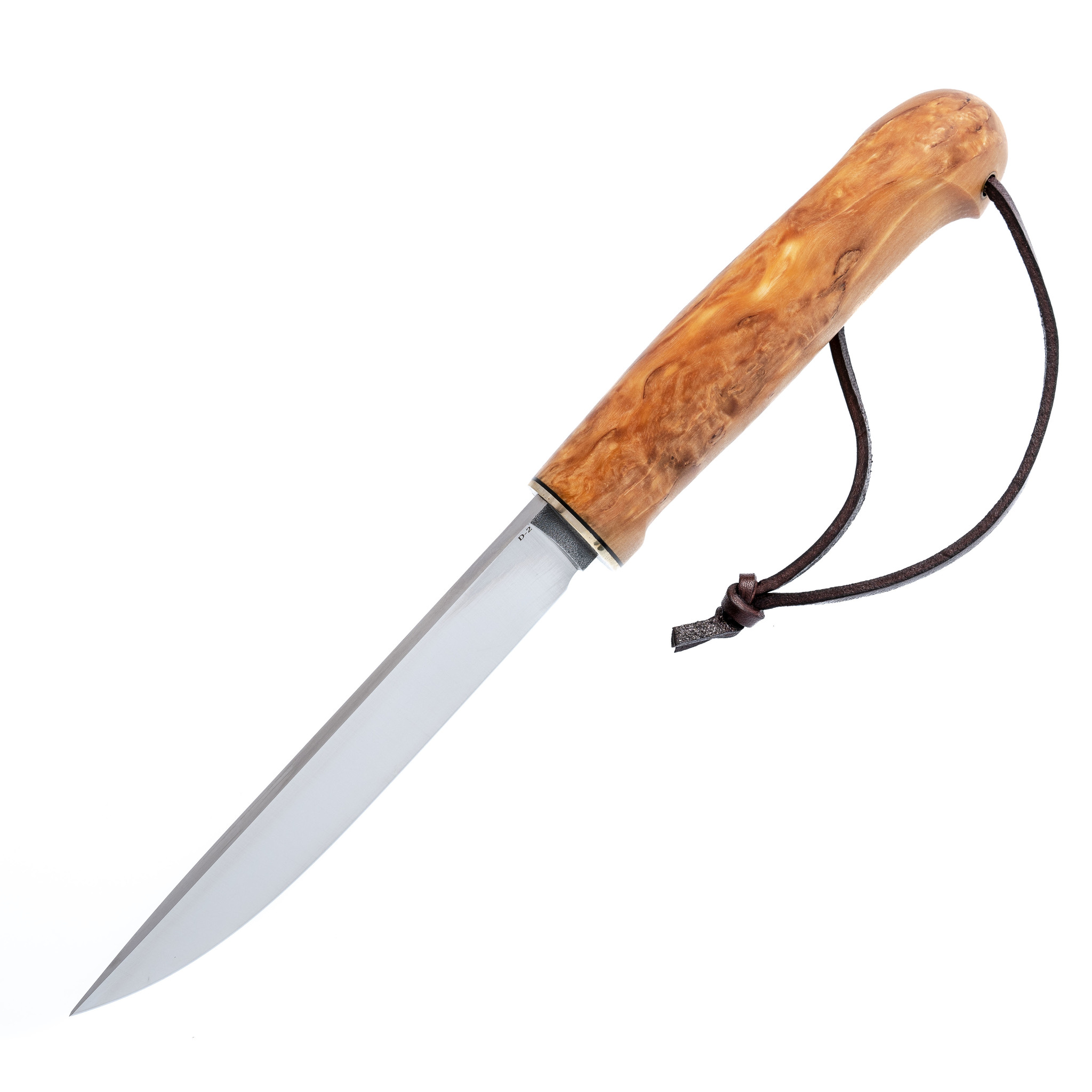 Нож Шмель, сталь D2 с насечкой, карельская береза - фото 4