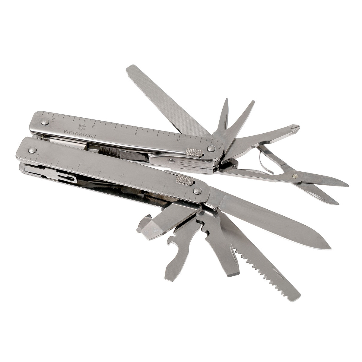 Нож мультитул Victorinox SwissTool, сталь X50CrMoV15, рукоять нержавеющая сталь, серый от Ножиков