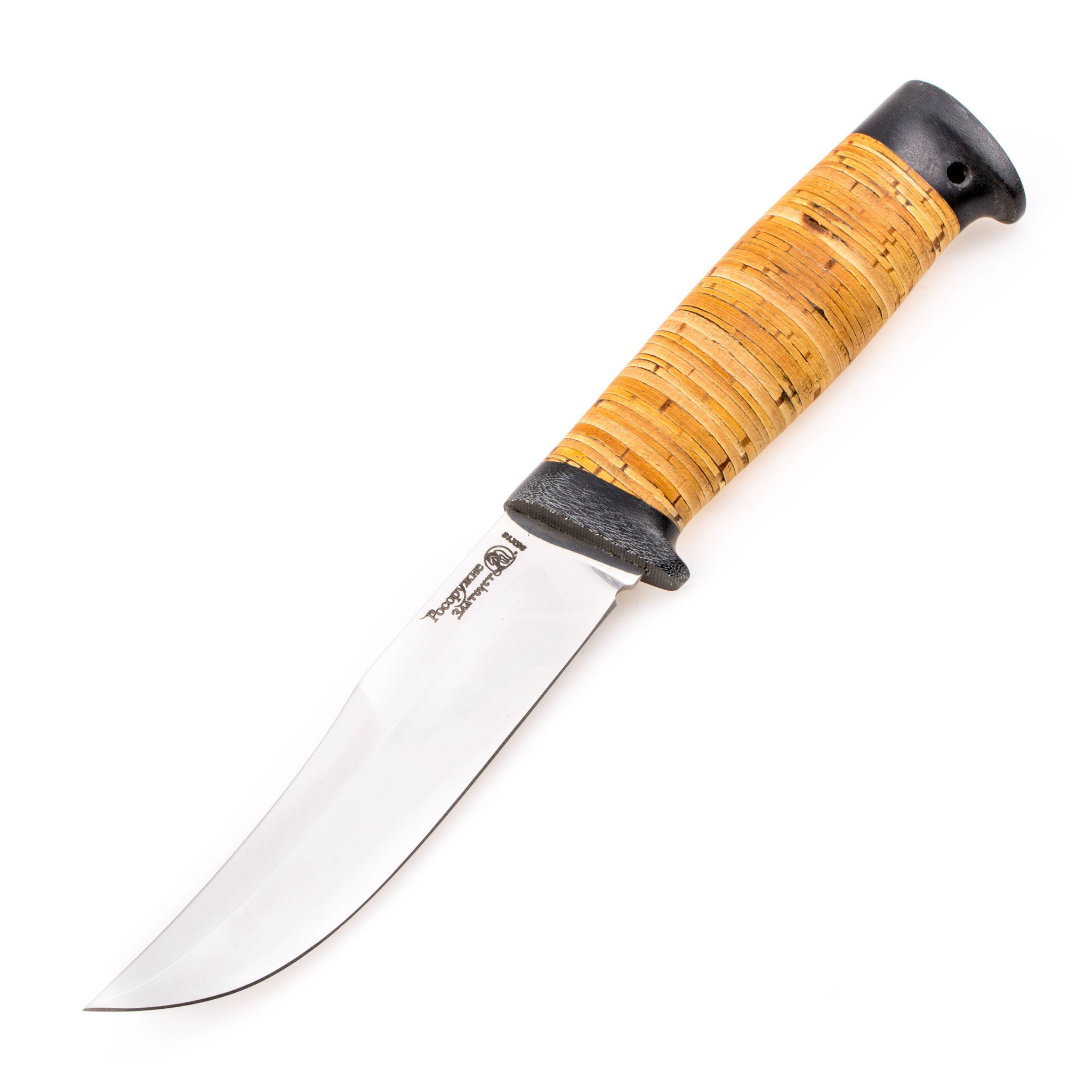 Нож Марал береста, Златоуст, 95х18 с рисунком - фото 1