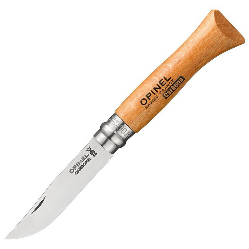 Складной Нож Opinel №6 VRN Carbon Tradition, углеродистая сталь XC90 Carbon steel, бук, 113060