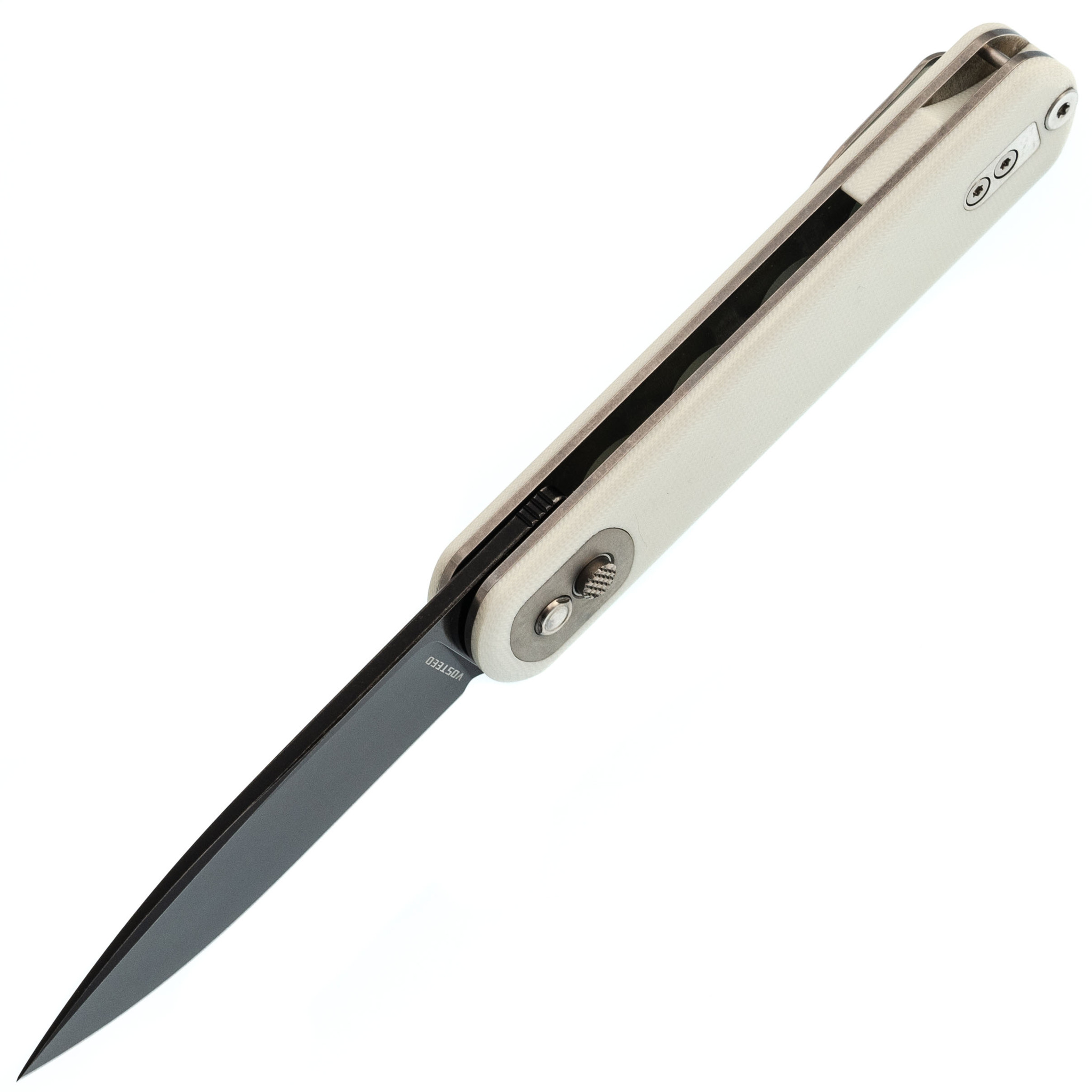 Складной нож Corgi Black Vosteed, сталь 14C28N, рукоять G10, белый - фото 2