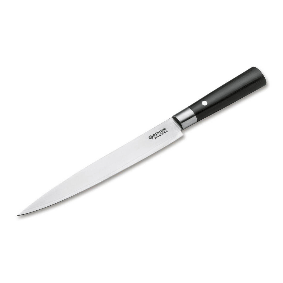 Кухонный нож Boker Damascus Black Carving Knife, сталь дамаск, рукоять дерево