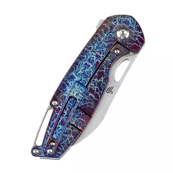 Складной нож Model 6 Kansept, сталь CPM-S35VN, рукоять титан, синий - фото 6