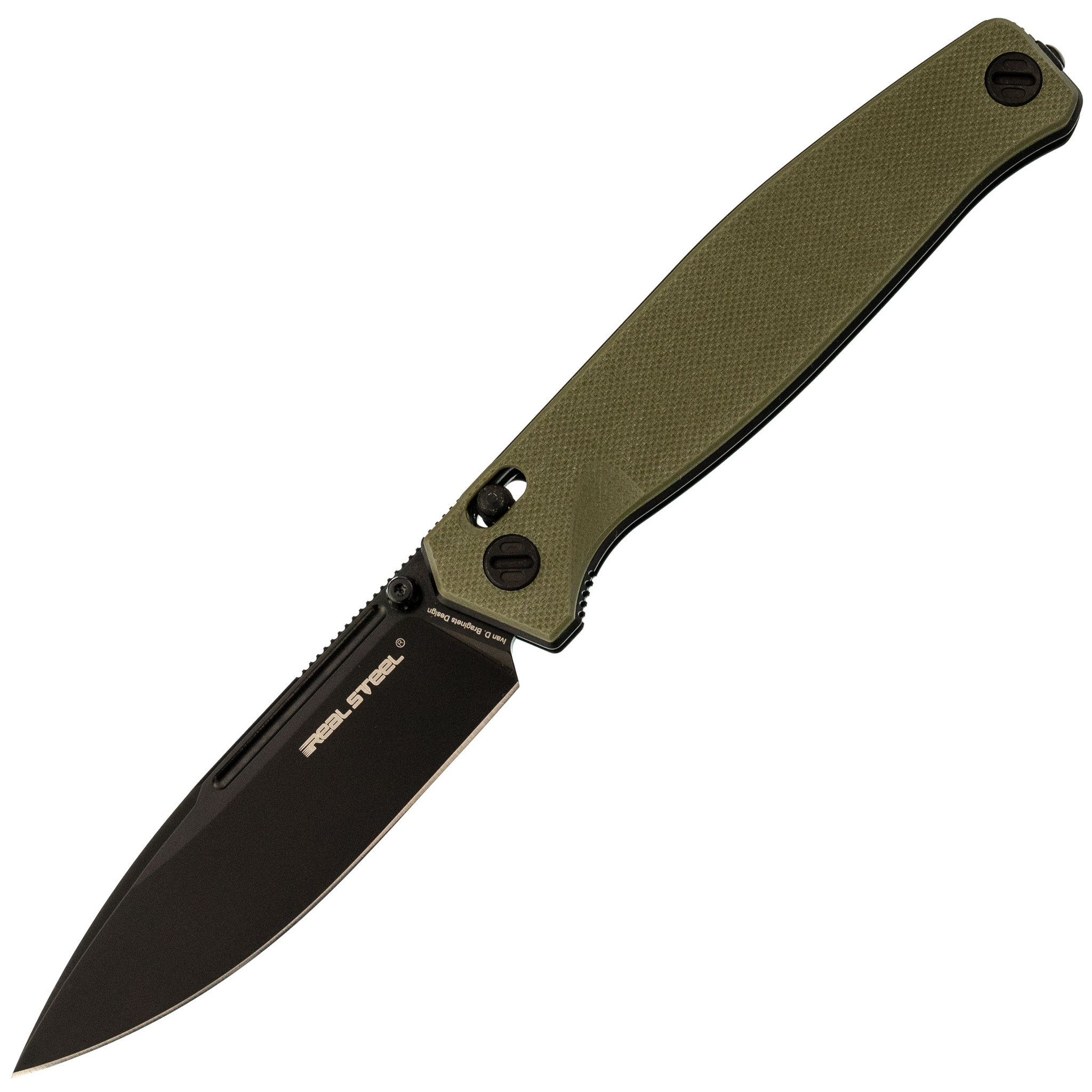 Складной нож RealSteel Huginn, сталь VG-10, рукоять OD Green G10 - фото 1