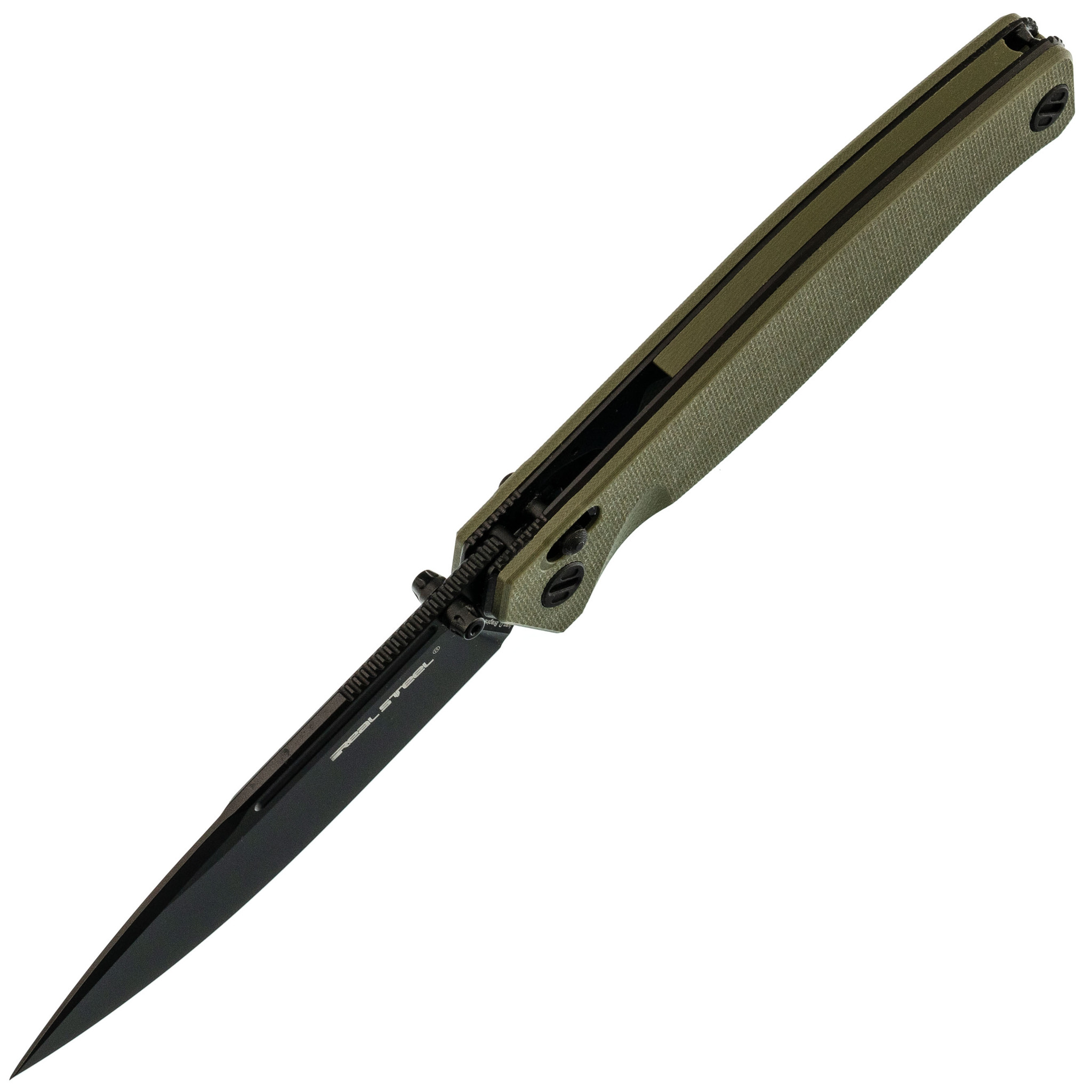 Складной нож RealSteel Huginn, сталь VG-10, рукоять OD Green G10 - фото 2