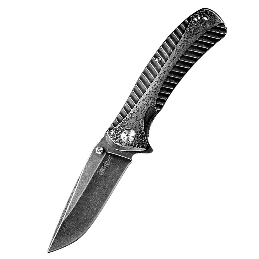 Складной нож Starter KERSHAW 1301BW, сталь 4Cr14 с покрытием BlackWash™, рукоять нержавеющая сталь