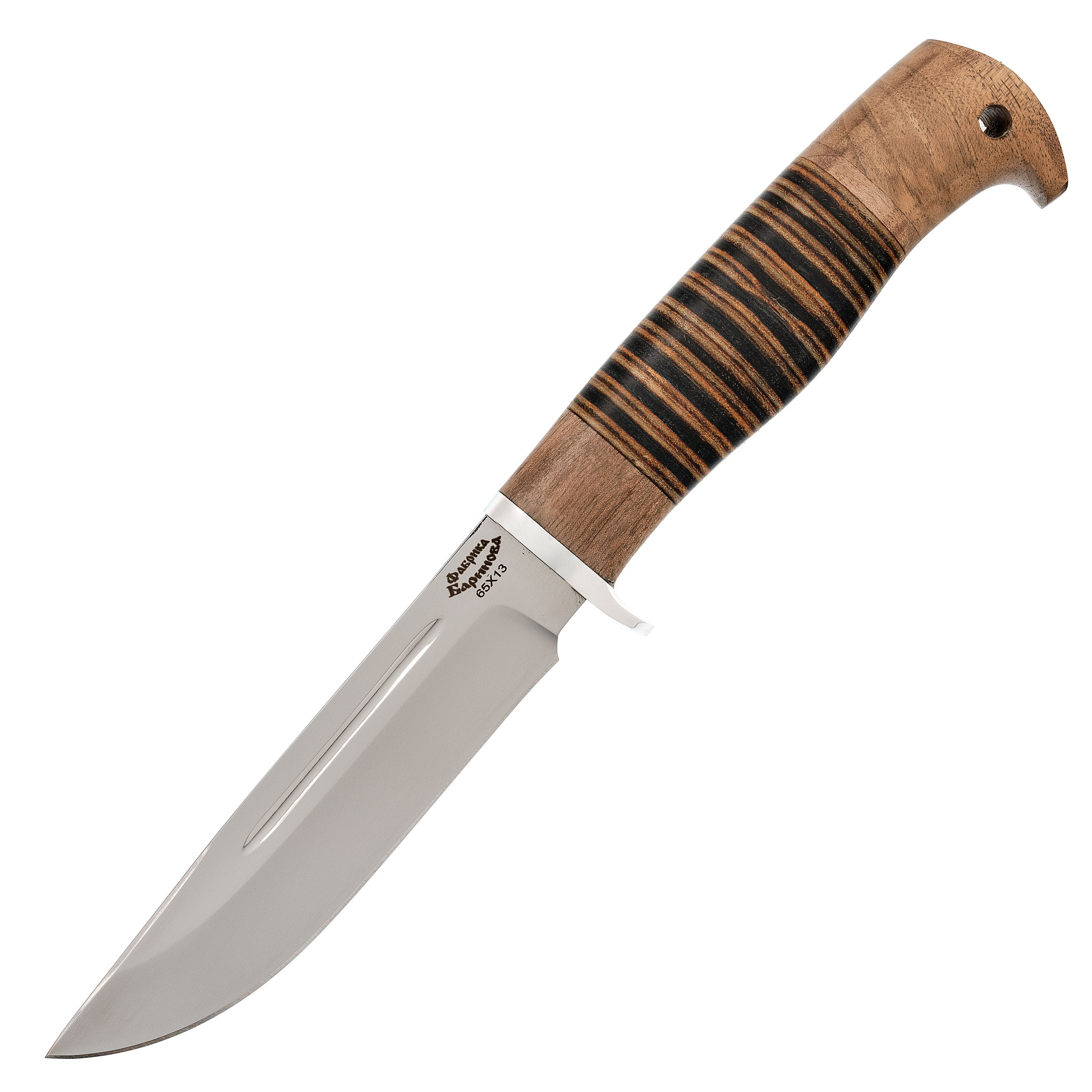 Нож Сокол-1, сталь 65х13, рукоять кожа от Фабрика Баринова