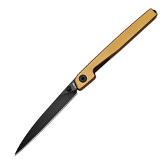 Фото Складной нож CJRB Lanky Golden Titanium, сталь S90V, рукоять титан, золотистый