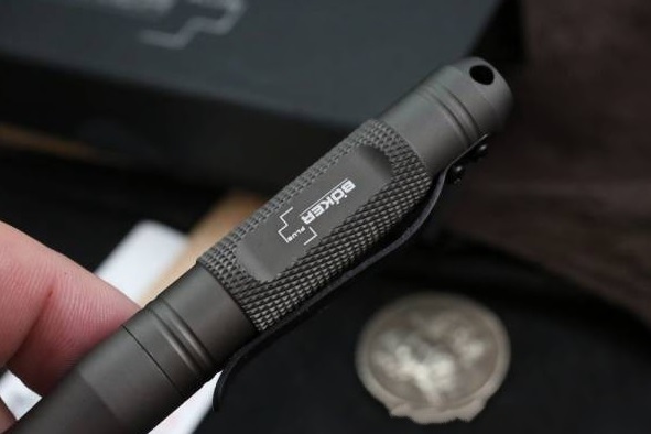 Тактическая ручка Boker Plus iPlus TTP (Tactical Tablet Pen) Black - 09BO097, авиационный алюминий, серый. Фото №3