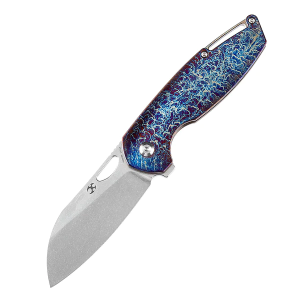 Складной нож Model 6 Kansept, сталь CPM-S35VN, рукоять титан, синий - фото 1