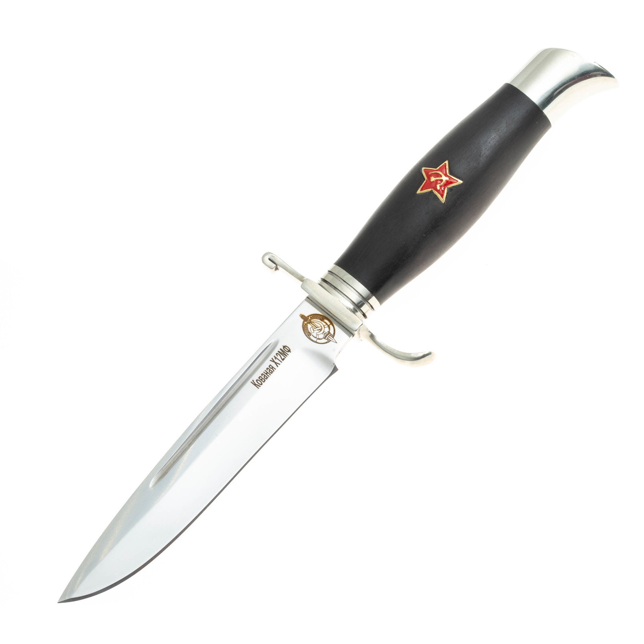 Нож Финка НКВД Звезда, сталь Х12МФ, граб шашлычный набор нквд 4 на 4 персоны