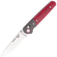 Фото Складной нож Bear & Son Cutlery Lawman, сталь D2, рукоять кость/карбон, красный