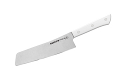 Фото Кухонный нож накири Samura Harakiri 174 мм, сталь AUS-8, рукоять пластик, белый