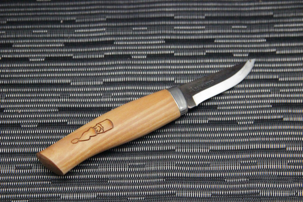 Нож с фиксированным клинком Brusletto Spikke, сталь 1. 4116 Окалина, рукоять карельская береза от Ножиков