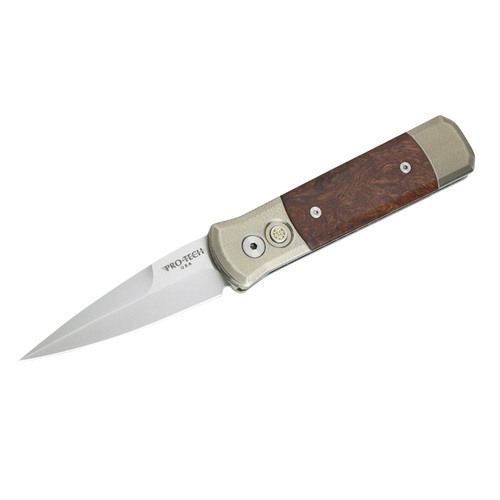 Складной нож Pro-Tech Custom Godson Ironwood, сталь 154СМ, рукоять алюминий - фото 1
