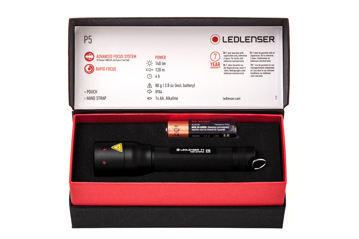Фонарь светодиодный LED Lenser P5, 140 лм., 1-AA от Ножиков