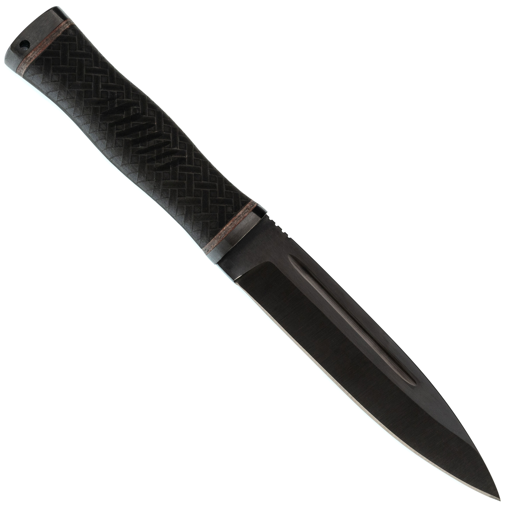 Нож Горец-3, сталь 65Г, резина - фото 3