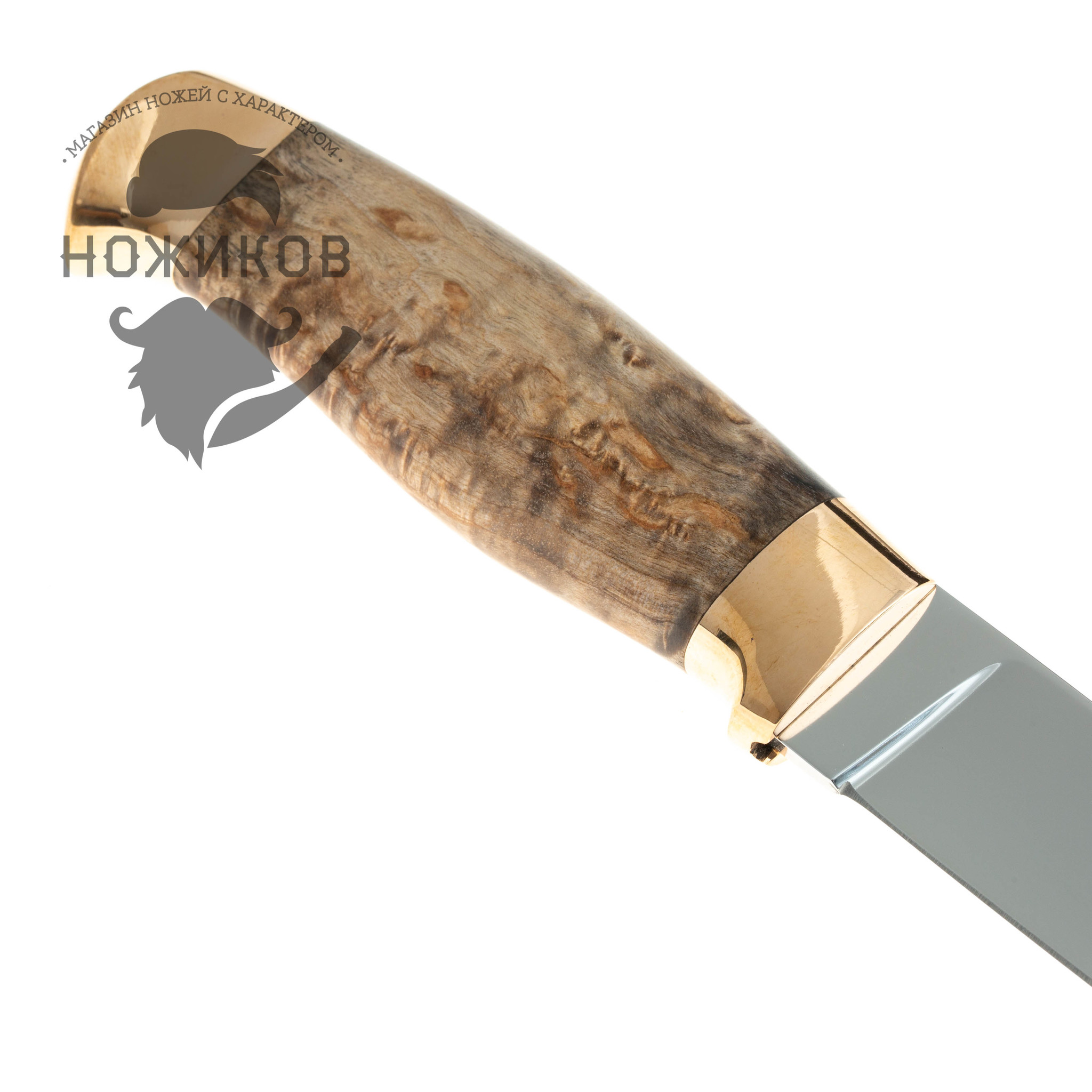 Нож Грибник, сталь D2, рукоять карельская береза от Ножиков