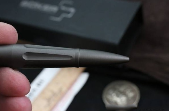 Тактическая ручка Boker Plus iPlus TTP (Tactical Tablet Pen) Black - 09BO097, авиационный алюминий, серый. Фото №5