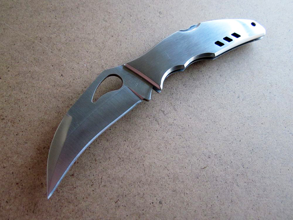 Нож складной CROSSBILL Spyderco BY07P, сталь 8Cr13MOV Satin Plain, рукоять нержавеющая сталь - фото 7