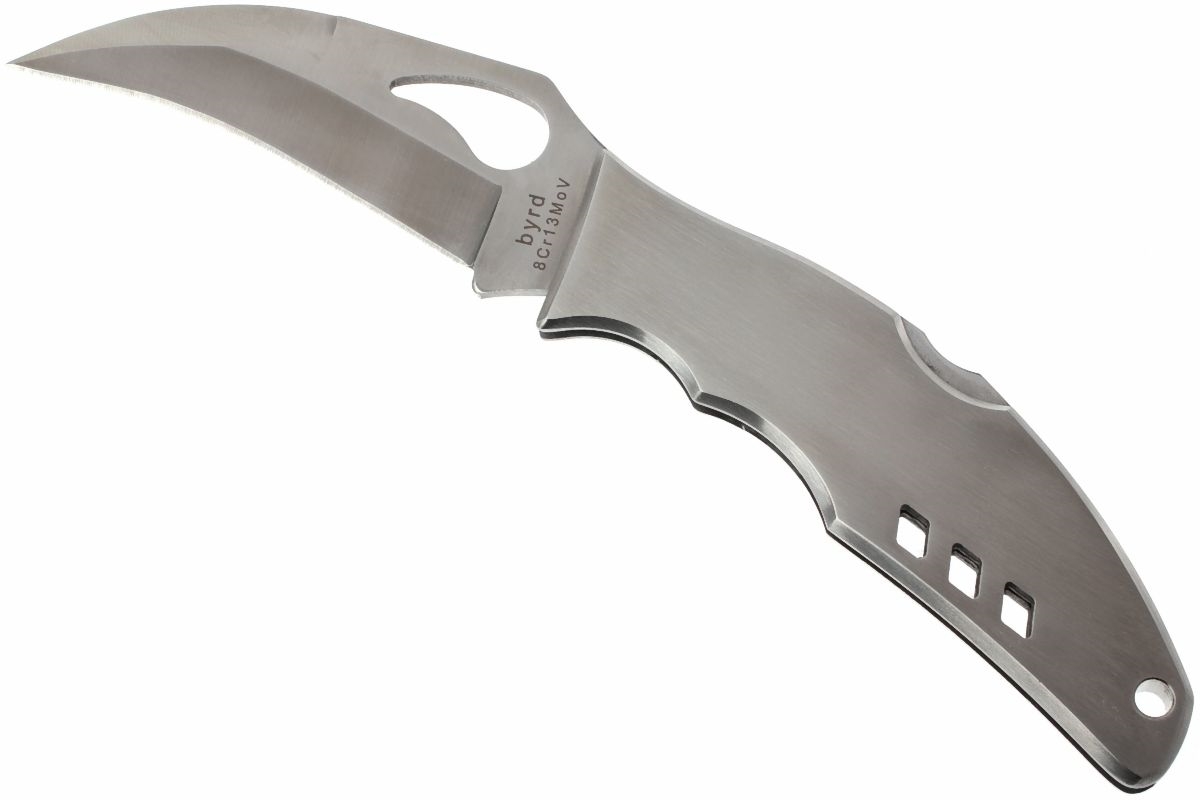Нож складной CROSSBILL Spyderco BY07P, сталь 8Cr13MOV Satin Plain, рукоять нержавеющая сталь - фото 8