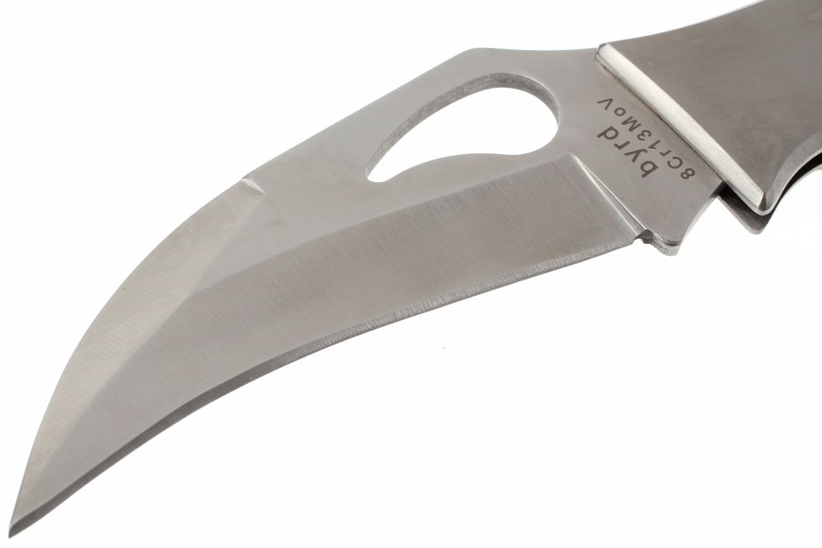 Нож складной CROSSBILL Spyderco BY07P, сталь 8Cr13MOV Satin Plain, рукоять нержавеющая сталь - фото 9