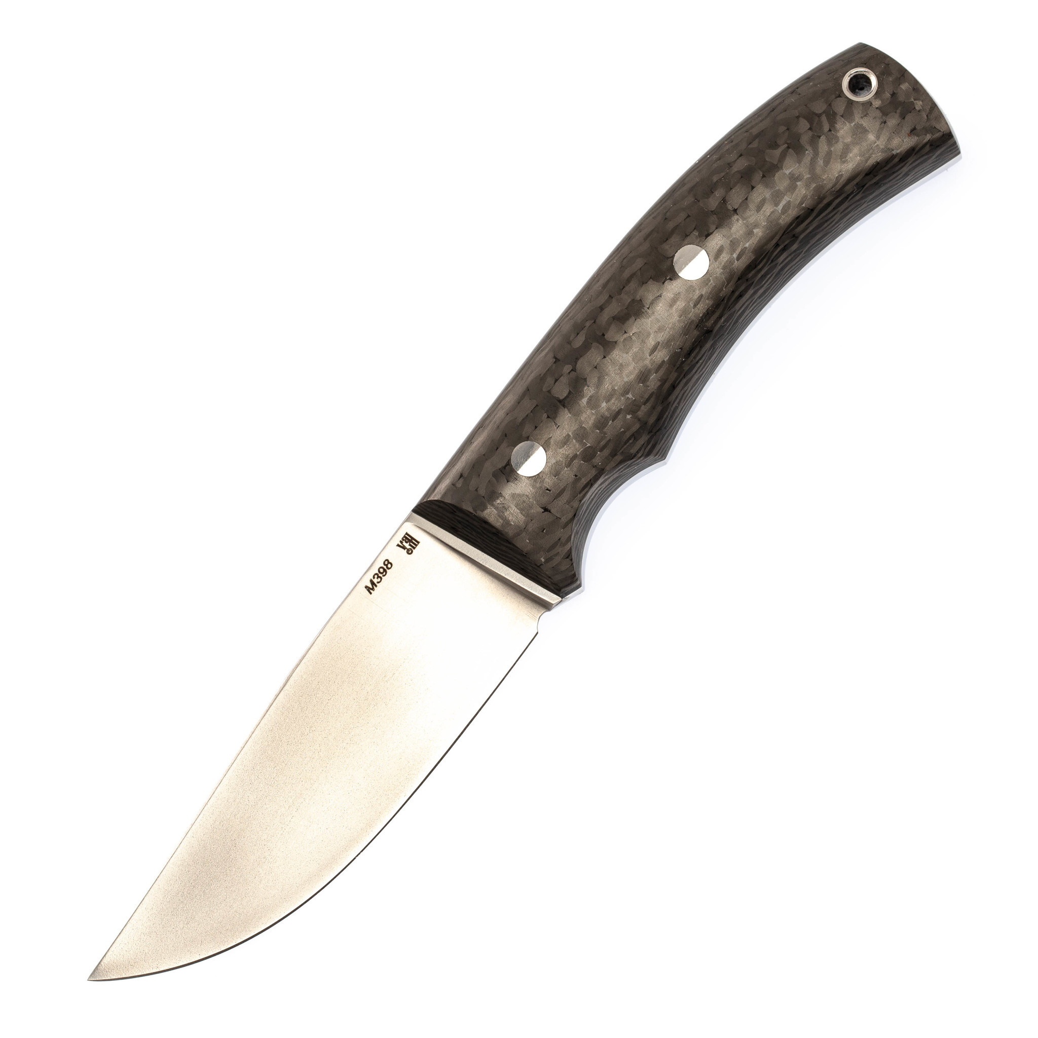 Нож цельнометаллический Охотник, сталь M398, рукоять карбон - фото 1