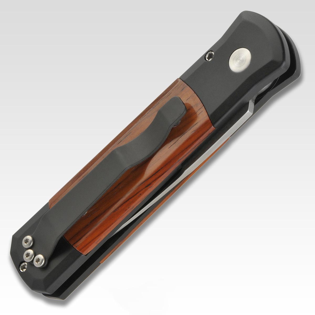 Складной нож Pro-Tech Godson 706С, сталь 154CM, рукоять алюминий/дерево кокоболо - фото 4