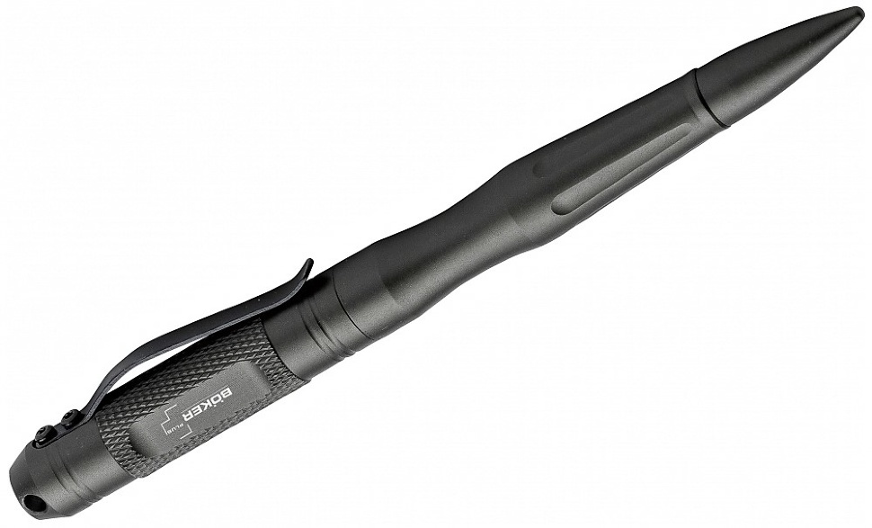 Тактическая ручка Boker Plus iPlus TTP (Tactical Tablet Pen) Black - 09BO097, авиационный алюминий, серый. Фото №6