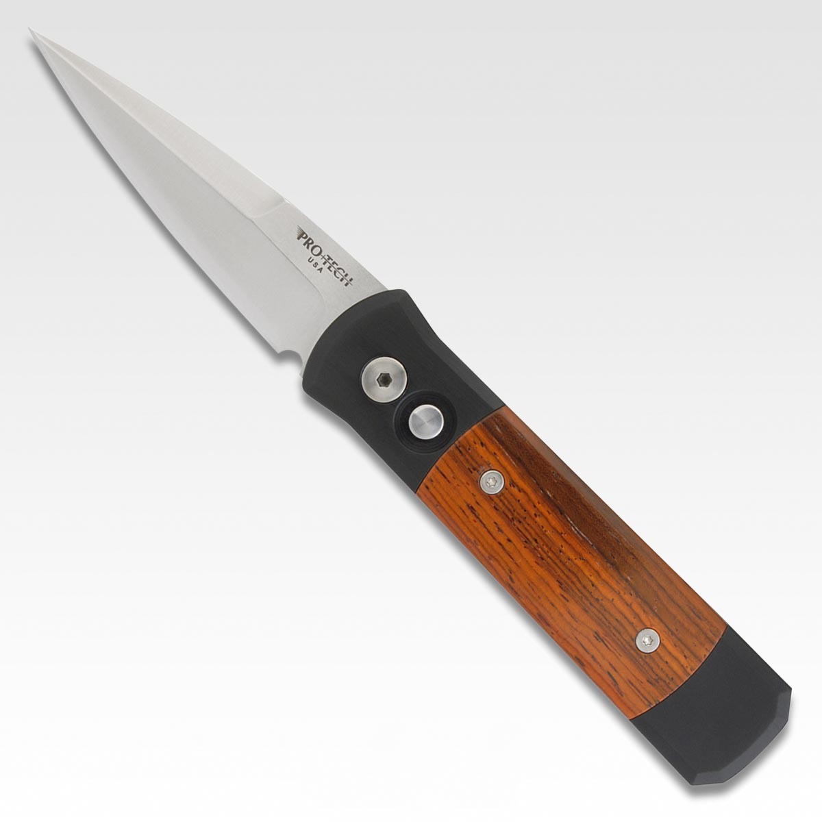 Складной нож Pro-Tech Godson 706С, сталь 154CM, рукоять алюминий/дерево кокоболо - фото 6