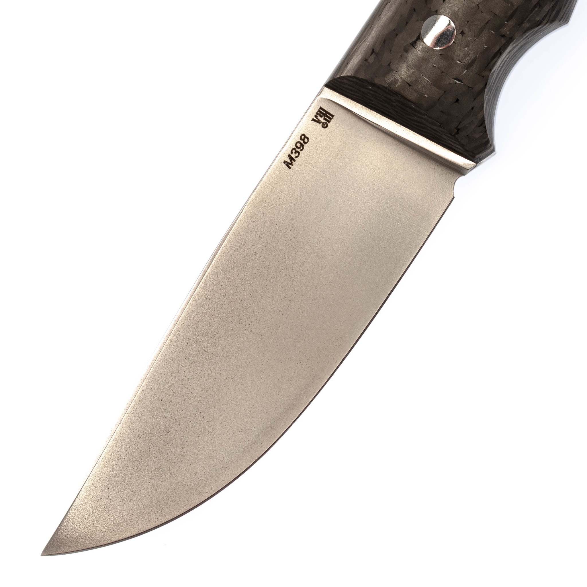 Нож цельнометаллический Охотник, сталь M398, рукоять карбон - фото 3